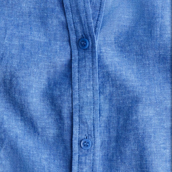 H & M Linen Shirt Dress size XS Blue NWT New! Low price markdown - Picture 4 of 6